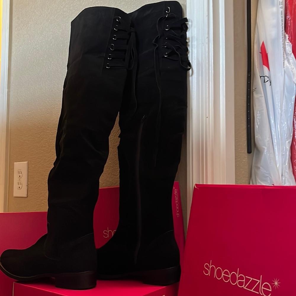 New! over the knee Black